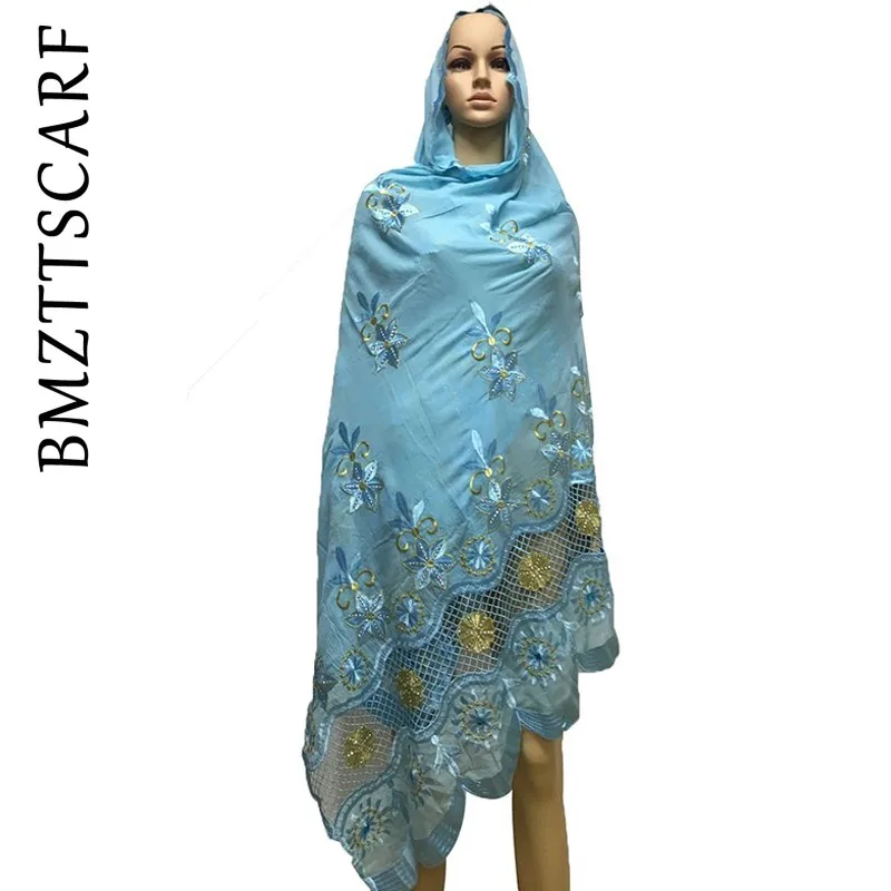 Новые африканские шарфы, мусульманский женский шарф с вышивкой, cottoon африканские женские шарфы многофункциональные шарф-шали wrpas