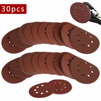 

Sheets Sandpaper Aluminum oxide Tools 30pcs 5Inch Sanding Disc Orbital