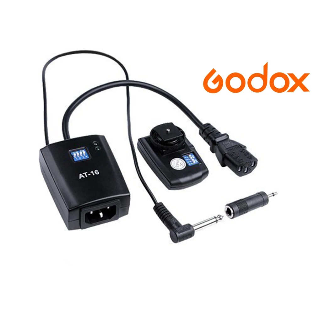 Godox AT-16 Wireless Studio Flash Trigger For Canon Nikon Pentax Olympus Samsung 16 Channel AC Power Sync Speed 1/200s