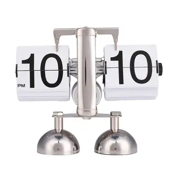 

Vintage Retro Modern Digital Auto Flip Dual Stand Office Desk Table Clock
