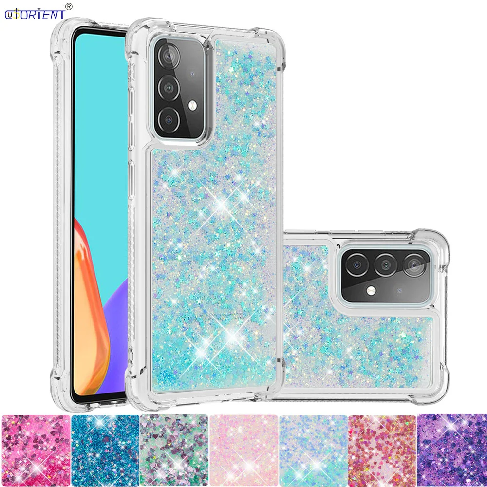 Для Samsung Galaxy A52 5G с динамичными плавающими жидкими силиконовый бампер чехол SM-A525F/DS
