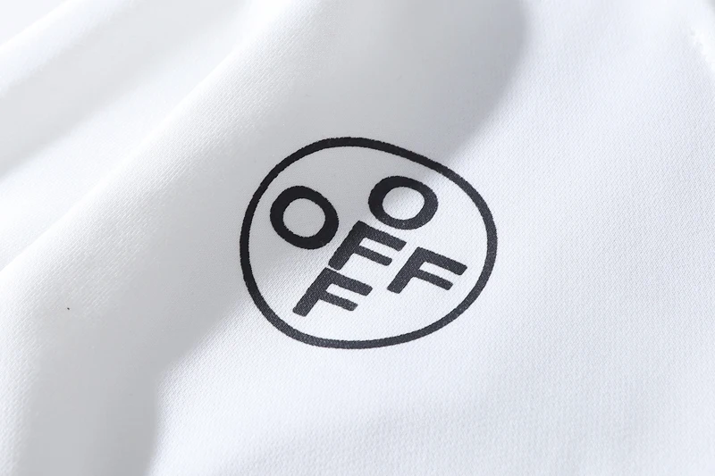 Рендеринг граффити стрелка "99" 19ss Off-White OW Мужчины/Женщины Осень Зима Повседневная хлопковая толстовка худи свободный жакет с капюшоном