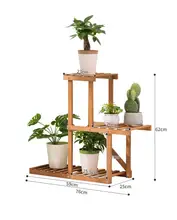 

Balcony Garden Solid Wood Flower Shelf Multi-Layer Creative European Style Outdoor Furniture Plant Stand