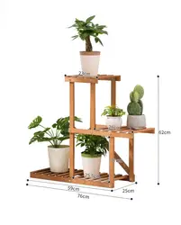 Étagère à fleurs multicouches en bois massif, meuble d'extérieur créatif de Style européen pour le jardin et le balcon 