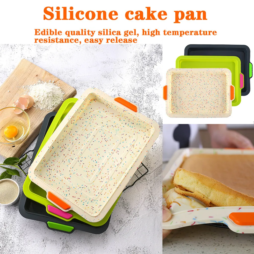 1PC Non-stick Square Silicone Cake Mold Pan Muffin Chocolate Pizza Baking Tray Mould DIY Tools | Дом и сад