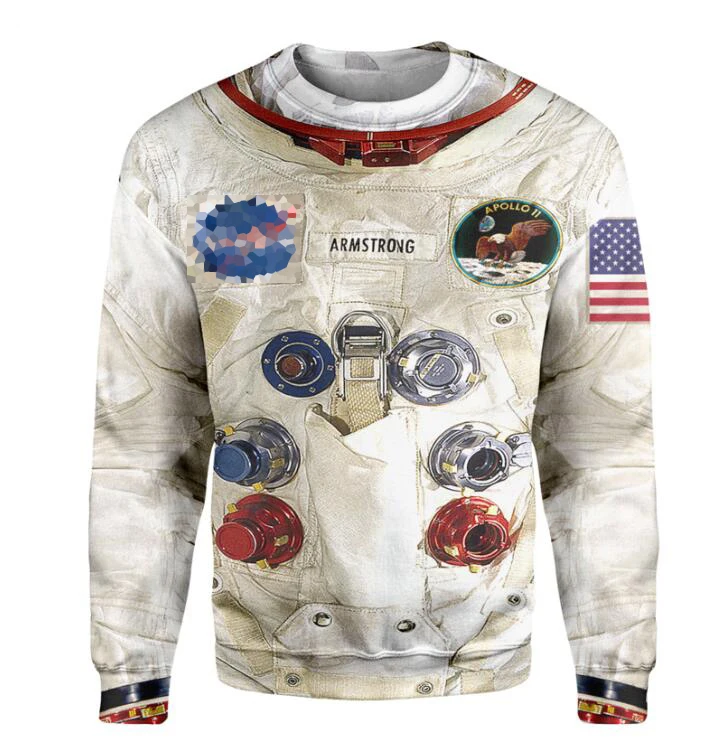DIY, новинка, 3D Толстовка с капюшоном armstrong space, Толстовка для мужчин и женщин, толстовки, Повседневная Толстовка, милая Толстовка для косплея, космонавт, толстовки с капюшоном - Цвет: 2