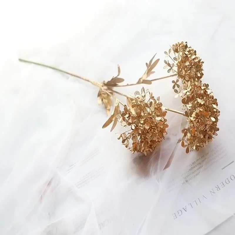 5 шт. пластиковый букет искусственных цветов золотой кленовый лист хвост Феникса