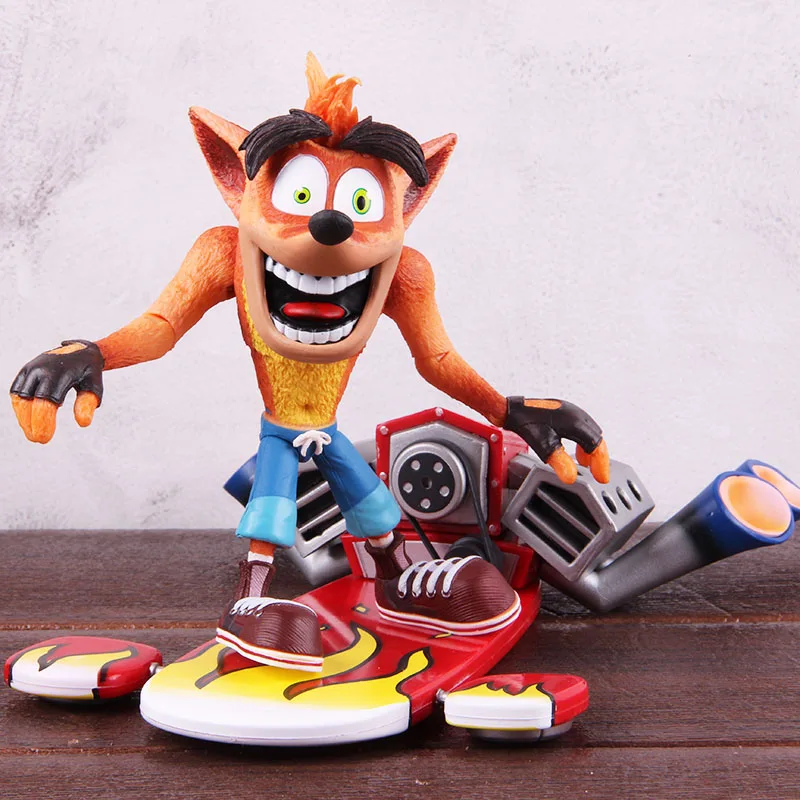 NECA Crash Bandicoot с реактивной доской Делюкс Фигурки ПВХ фигурка Коллекционная модель игрушки