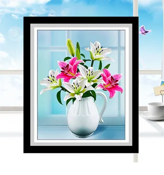 

Tableaux Muraux Moderne Diamond Painting Bloemen Full Drill Square Cuadros Decoracion Dormitorio Schilderen Op Nummer Quadros