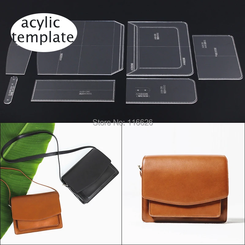 DIY кожа ремесла Женская сумка на плечо acylic шаблон набор трафаретов 25x18x7cm | Дом и
