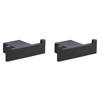 

NEW-2 Pcs Bathroom Towel Hooks,304 Stainless Steel Square Bath Clothes Hooks, Wall Hook for Bathroom, Kitchen, Restroom,Etc
