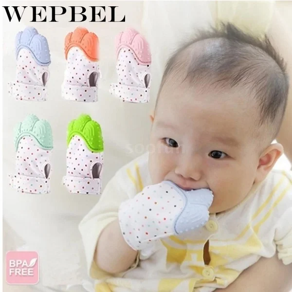 WEPBEL Пищевая силиконовая рукавицы-прорезыватели зубов Уход за зубами