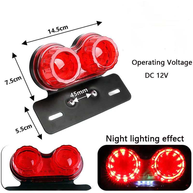 Soporte de luz trasera para motocicleta, accesorios de motocicleta para yamaha star suzuki| | - AliExpress