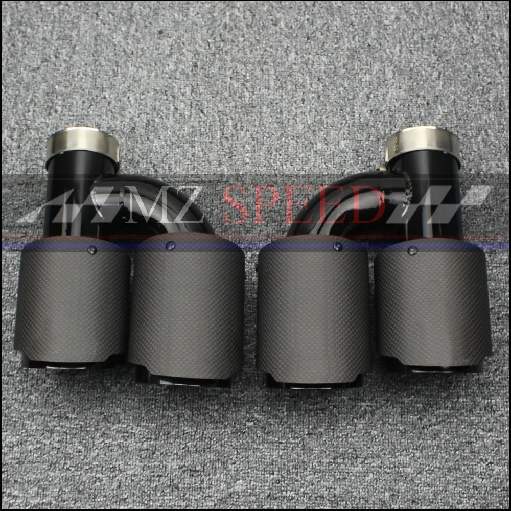 Car exhaust pipe H Model A.K Carbon Exhausts Dual End Tips for BMW BENZ AUDI VW Exhaust Muffler Pipes Tail | Автомобили и