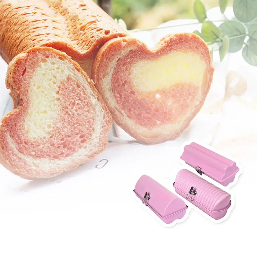 

Heart Shape Toast Mold Carbon Steel Cookie Bread Mold with Buckle Non Stick Metal Cake Mold Kitchen Baking Accessories