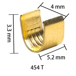 454T 454 series copper crimping buckle, cold press joint, wire terminal connector, cable lug Sertir0.5-2 copper 50/100 piece