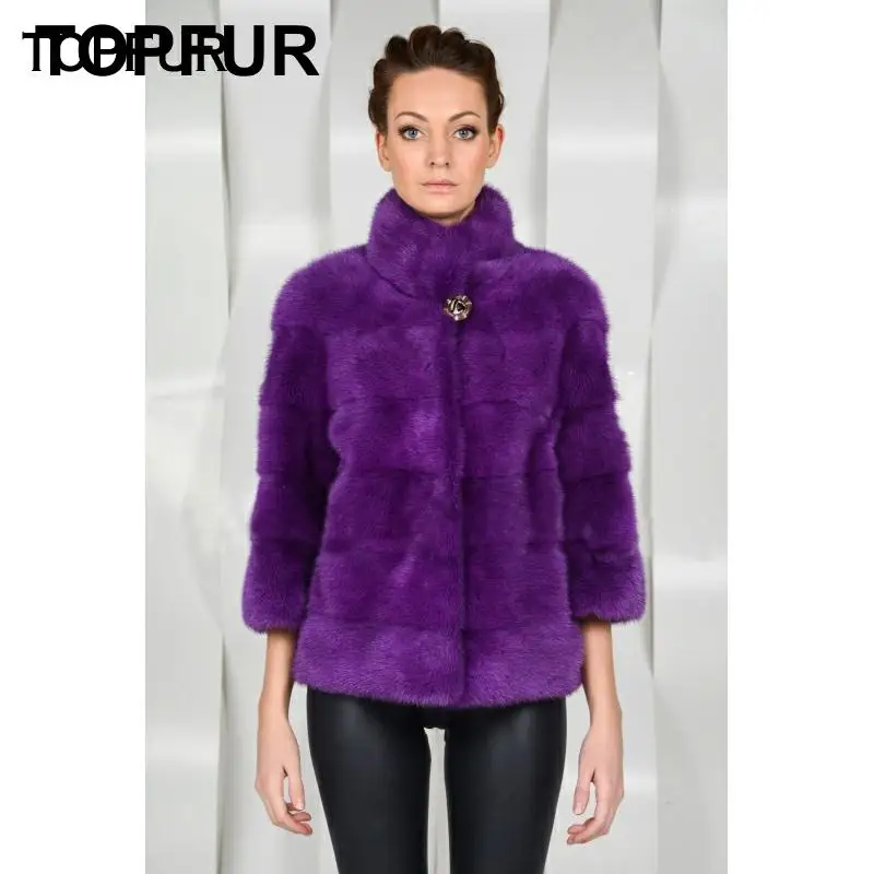 Женская шуба из натурального меха норки женская зимняя с полурукавами | одежда