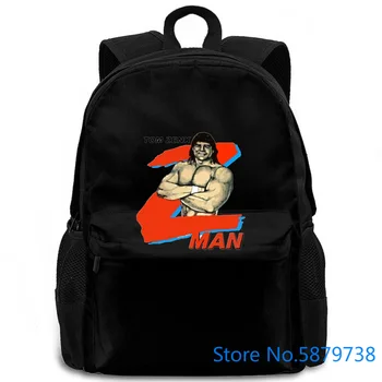 

Tom Zenk Z Retro Wrestling New women men backpack laptop travel school adult student