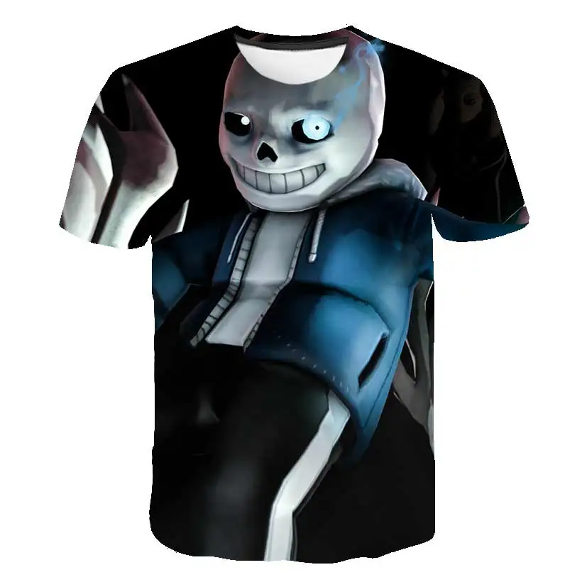 2020 Summer New Cartoon undertale sans Children Sweatshirt Kids Tops Boys Girls 3D Printed Clothes Children's football shirt | Детская