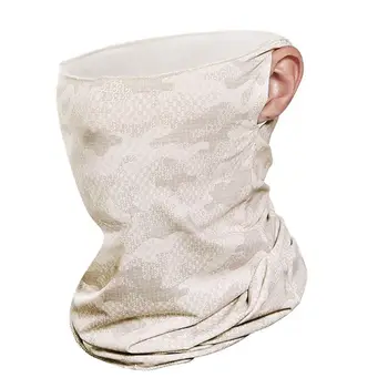 

Adult Ice Silk Camouflage Bandana Face Mask Anti-UV Earloops Cooling Neck Gaiter 517D