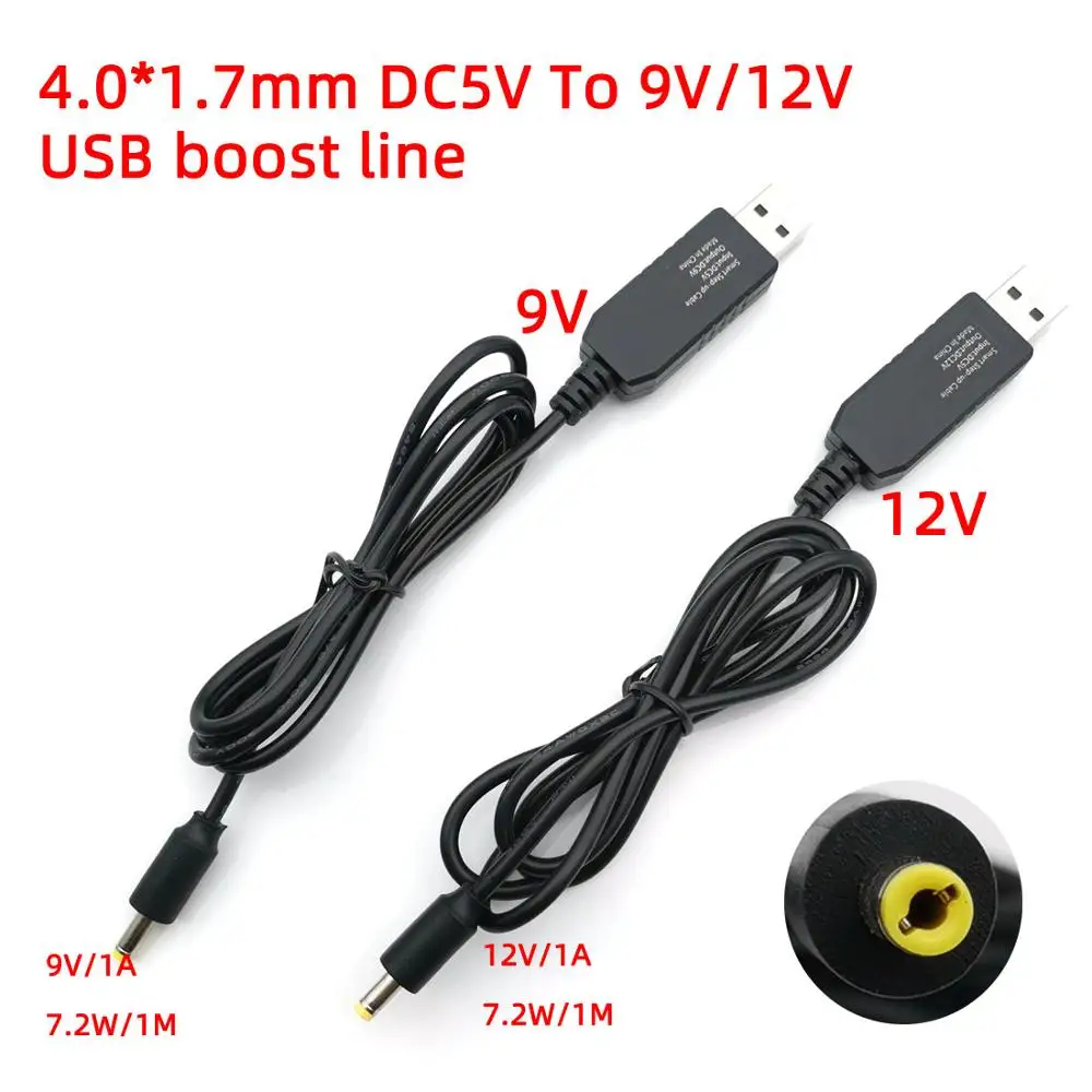 USB Boost wire DC 5 В до 9 в 12 В DC Jack 5,5x2,1 мм 5,5*2,5 Мобильный телефон источник питания Повышающий Модуль питания конвертер Кабель шнур