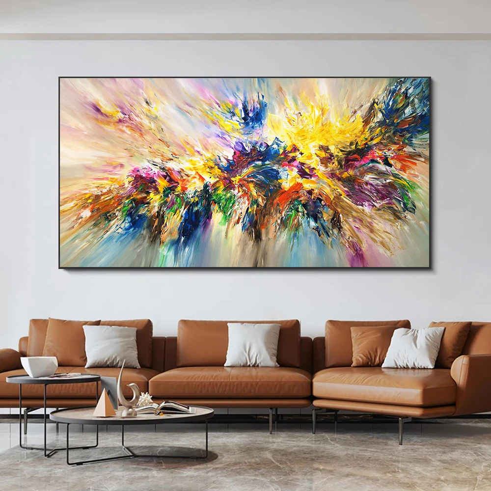 

Abstract Painting Art Colorful Pictures Canvas Painting Flower Posters Wall Art Pictures For Living Room Home Decorative Cuadros