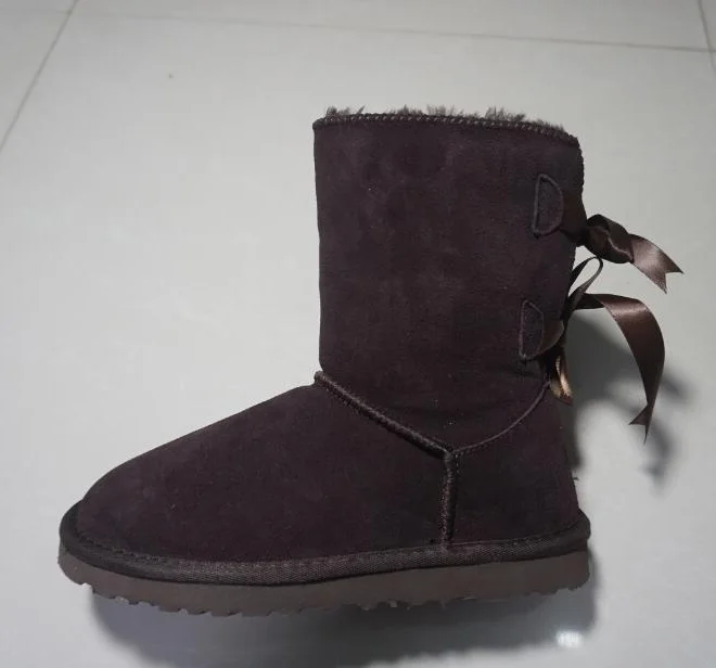 Высококачественные Брендовые женские зимние ботинки; зимние ботинки из натуральной кожи; женские ботинки на шнурках; теплые зимние ботинки; botas mujer - Цвет: z80 chocolate