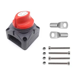 Sélecteur de batterie, interrupteur rotatif 12V 60V, 100a 300a, pour voiture, camping Car, bateau, interrupteur de déconnexion, coupé avec 2 cosses en cuivre 