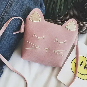 

Cute Cat Girls Purse handbag Children Kid Cross-body shoulder bag Christmas Gift, Pink