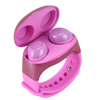

TWS Wristband Earphones Bluetooth 5.0 True Wireless Earbuds Noise Cancelling Press Binaural Earphone Mini Sport Headset with Mic