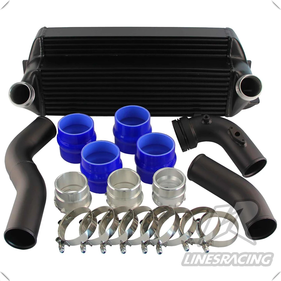 Болт на FMIC Racing Front Mount Intercooler W/Комплект алюминиевых труб подходит для серии B * MW