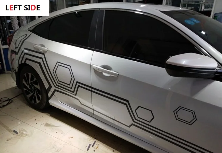 Левая сторона модифицированный пользовательский Автомобиль Спорт Потяните цветок личностный тренд декоративные наклейки на машину наклейки на тело
