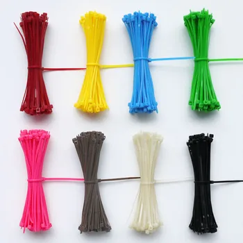 

Self-locking Nylon Cable Ties 3 * 100mm Hand Pull Straps 30pcs / Red Yellow Blue Green White Plastic Network Cable Ties