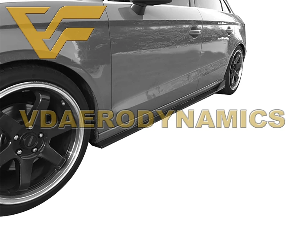 Подходит для 17-19 Audi A3 4Dr Sendan VAD-S карбоновая боковая юбка Бампер Комплект-2 стиля на выбор
