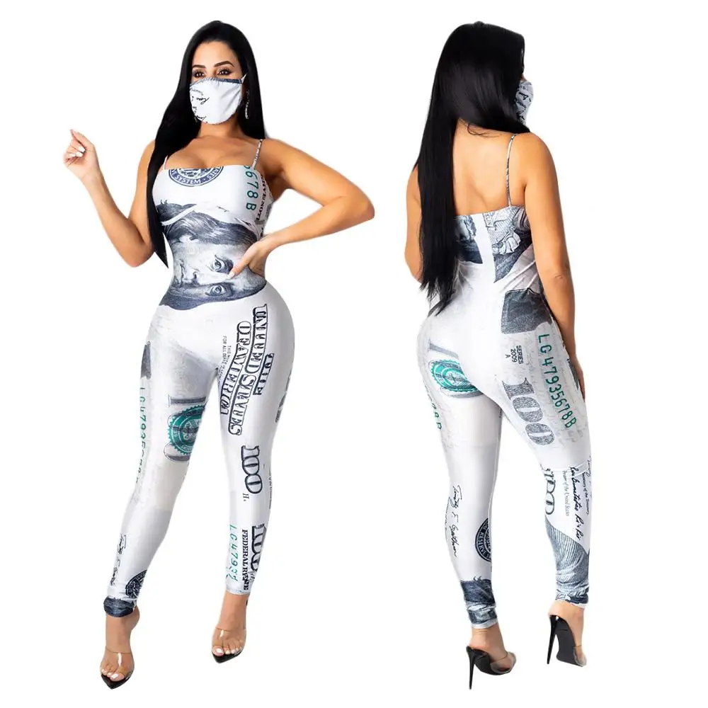 

Beautiful women's US dollar printed family clothes Jumpsuit pants