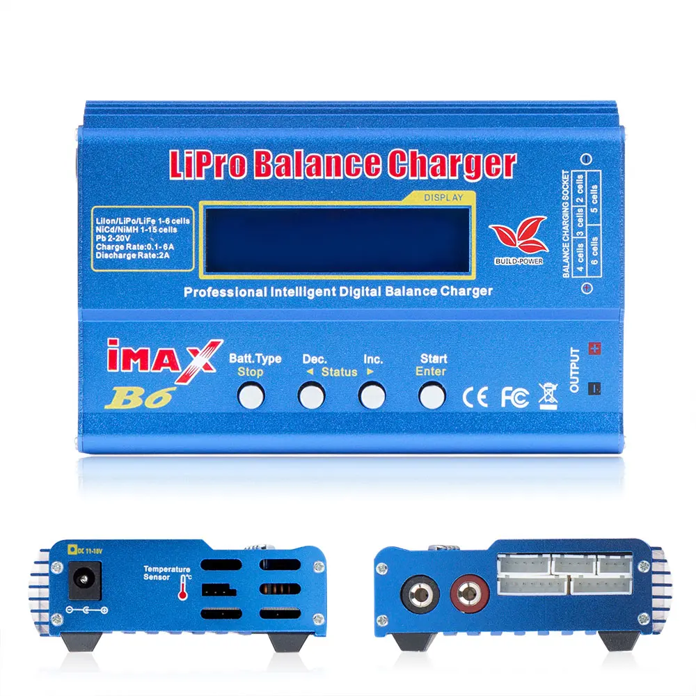 iMAX B6 80W Battery Charger Lipo NiMh Li-ion Ni-Cd Digital RC Lipro Balance Charger Discharger+ 15V 6A Adapter