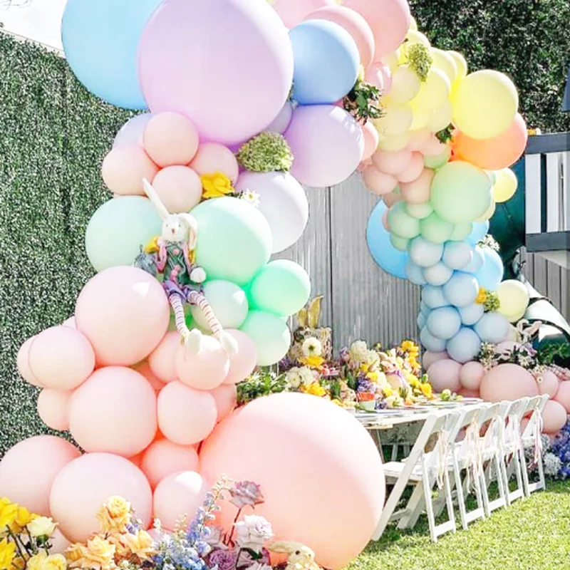 

146pcs/set Pastel Macaron Balloon Garland Arch Set Wedding Bridal Shower Party Backdrop Decoation Strip Tape Wall Balloons