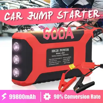 

99800mAh 600A Car Jump Starter Portable Lighter 4 USB Power Bank Car Battery Multifunction Booster Charger Starting Device