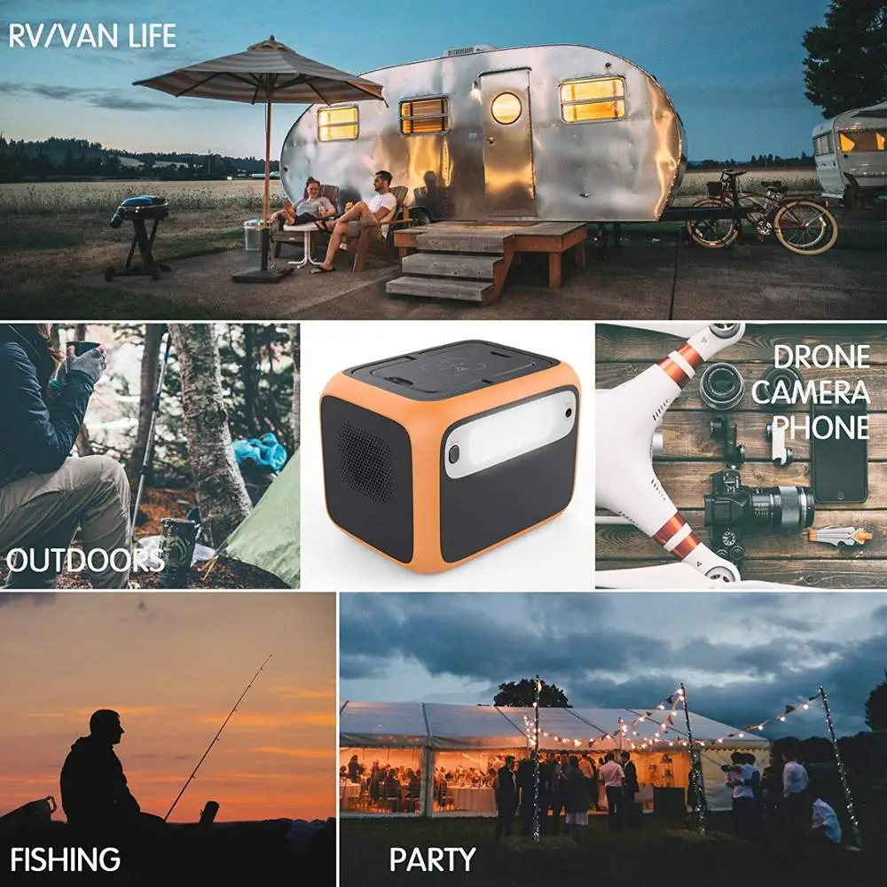  Portable Generator Power Station 500Wh Solar Generator 2AC Outlet 300W Lithium Emergency Battery fo