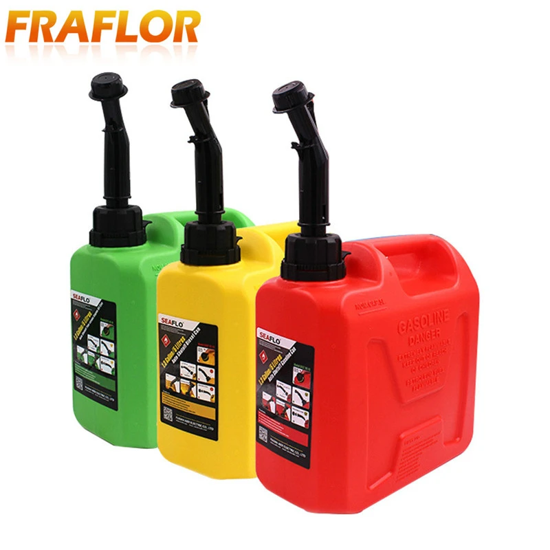 5l 10l Fuel Tank Gas Canister Jerrycan Red Yellow Green Plastic Gas Diesel Petrol Oil Containers Gasoline Mount Car Motorcycle Petrol Cans Aliexpress