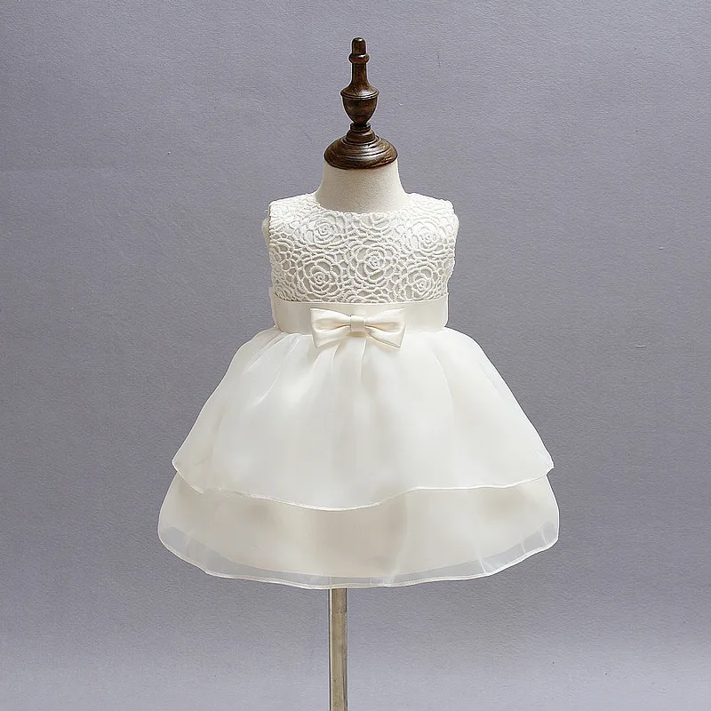 Lace Baby Flower Girls Princess Dress Formal Christening Birthday Wedding Party