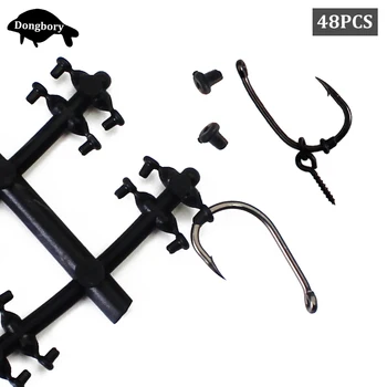 BIG OFFER ❤️ 2Set=48PCS Carp Fishing Hook Bead Hook Stop Stopper Rubber Bait Stop Beads for Fishing Hair Rigs Stop Holder Carp Fishing Tackle - discount item 39% OFF Sports & Entertainment