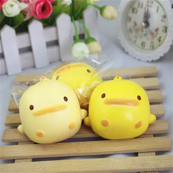 

Small Squishy Cute Yellow Duck Bread Phone Straps Slow Rising Bun Charms Gifts Squeeze Toys For Children adults Drop Shipping