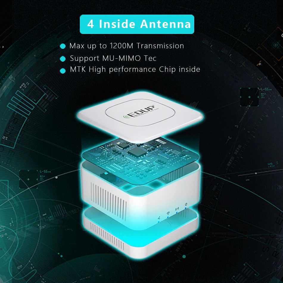 Wi-fi de Malha para Toda a Casa Amplificadores de Sinal para Casa Edup-roteador Alta Velocidade 2 Núcleos Cpu 512mb Gigabit 4 Inteligente 2.4 & 5ghz 5 Computador e Escritório