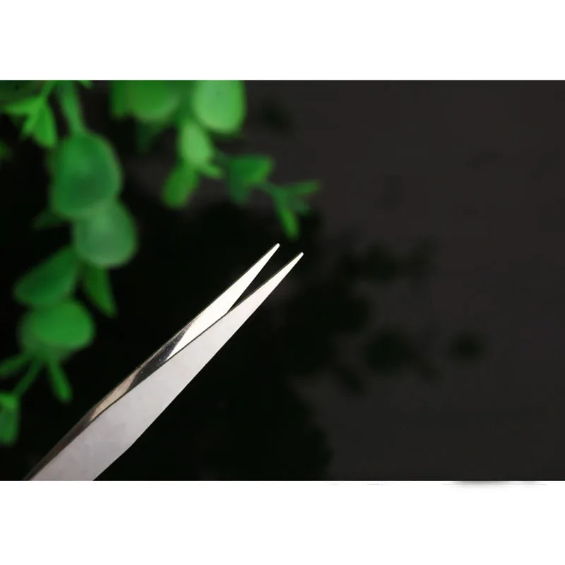 Tweezers 2PCS Stainless Steel Eyebrow Craft Jewelry Curved Pointed Tips Precision Picking Tool