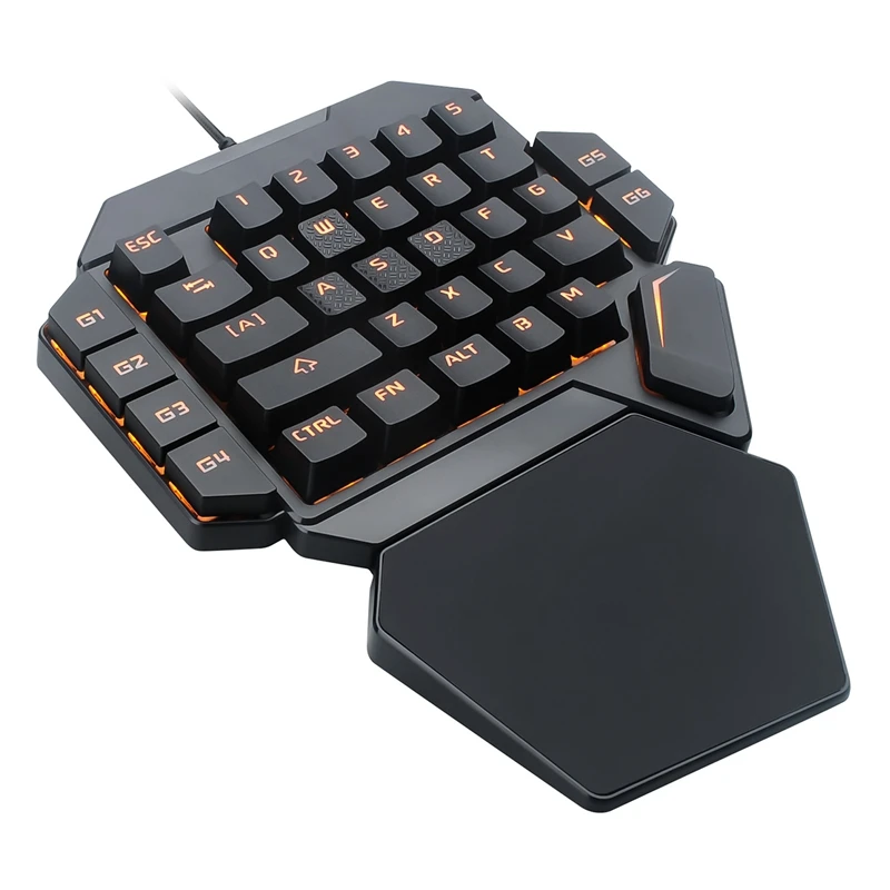 Одной рукой клавиатура цветная (RGB) с одной стороны Механическая игровая