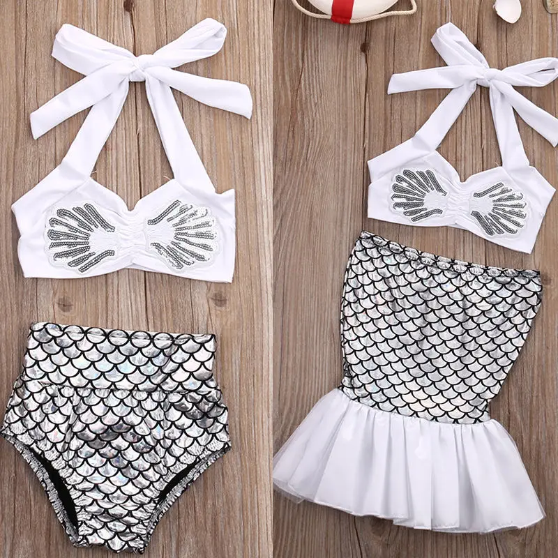 

cute toddler Baby Girls Princess bandeau halter Bikini Set Swimwear Swimsuit Bathing Suit beachwear biquini