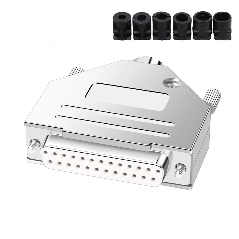 DB25 Female/Male Connector Metal Shell Solder Type D-Sub Connectors 25 ...