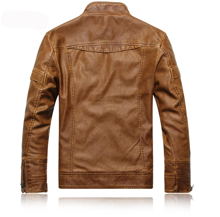 Мужские кожаные куртки NEESKENS со стоячим воротником, мотоциклетное пальто, мужские кожаные куртки, мужские кожаные пальто, Jaqueta De couro Masculina