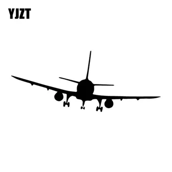 

YJZT 13.4CM*15.8CM Cool Aircraft Positive Shadow Airplane Dazzling Vinyl Decal Wonderful Car Sticker Black/Silver C27-1160